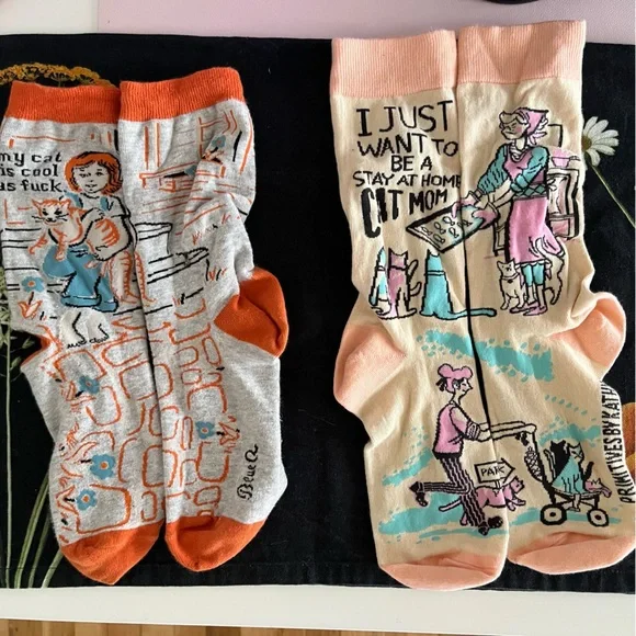 Pair of cute funny cat socks - Picture 1 of 3